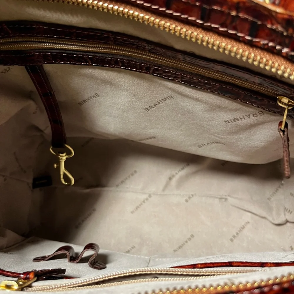 Brahmin Leather/Mesh satchel/shoulder Bag